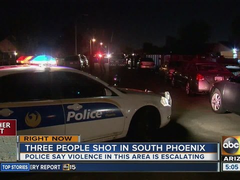 Phoenix police: Three people hospitalized after shooting