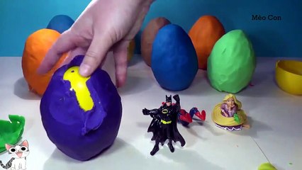 Bóc trứng đất nặn Play-doh, người nhện, công chúa tóc mây 2016
