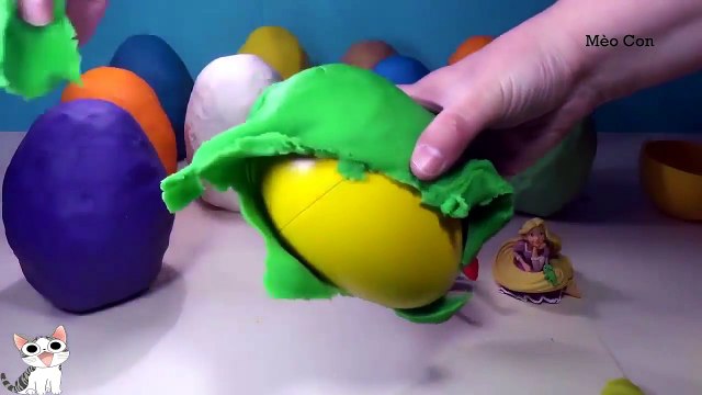 Bóc trứng đất nặn Play-doh, người nhện, công chúa tóc mây, người dơi 2016