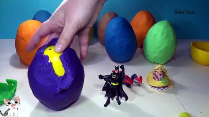 Bóc trứng đất nặn Play-doh, người nhện, công chúa tóc mây, người dơi 2016