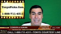 Auburn Tigers vs. Clemson Tigers Free Pick Prediction NCAA College Football Odds Preview 9-3-2016