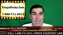 Wisconsin Badgers vs. LSU Tigers Free Pick Prediction NCAA College Football Odds Preview 9-3-2016