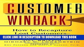 New Book Customer Winback: How to Recapture Lost Customers--And Keep Them Loyal