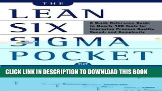 New Book The Lean Six Sigma Pocket Toolbook: A Quick Reference Guide to Nearly 100 Tools for