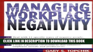 Collection Book Managing Workplace Negativity