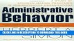 New Book Administrative Behavior, 4th Edition