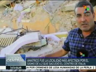 Italia: albergan esperanza de hallar aún sobrevivientes en Amatrice