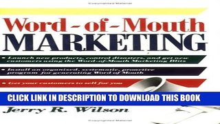New Book Word-Of-Mouth Marketing