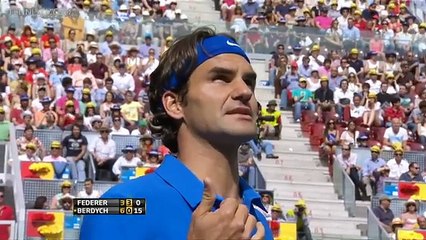 Federer gives the scientific explanation why the ball bounced twice