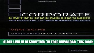 Collection Book Corporate Entrepreneurship: Top Managers and New Business Creation