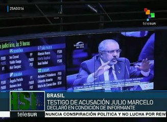 Brasil: fiscal Julio Marcelo declara como informante en el impeachment