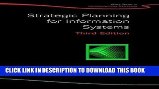 New Book Strategic Planning for Information Systems