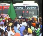 Punjab Minister Bikram Singh Majithia flagging off Free Bus Service To Mata Vaishno Devi Ji