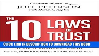 Collection Book The 10 Laws of Trust: Building the Bonds That Make a Business Great