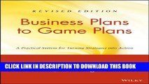 Collection Book Business Plans to Game Plans: A Practical System for Turning Strategies into Action