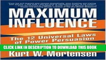 Collection Book Maximum Influence: The 12 Universal Laws of Power Persuasion