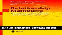 New Book Relationship Marketing: Gaining Competitive Advantage Through Customer Satisfaction and