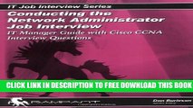 New Book Conducting the Network Administrator Job Interview: IT Manager Guide with Cisco CCNA