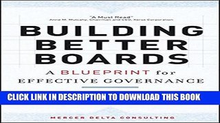 New Book Building Better Boards: A Blueprint for Effective Governance
