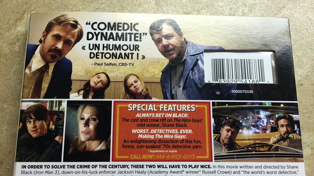 Critique combo Blu-ray/DVD The Nice Guys (Les bons gars)