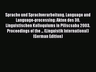 [PDF] Sprache und Sprachverarbeitung. Language and Language-processing: Akten des 38. Linguistischen