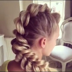 Easy and simple hairstyle - Mohawk Pull Through Braid