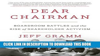 Collection Book Dear Chairman: Boardroom Battles and the Rise of Shareholder Activism
