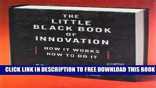 New Book The Little Black Book of Innovation: How It Works, How to Do It