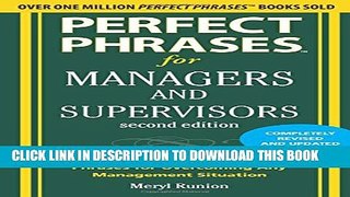 New Book Perfect Phrases for Managers and Supervisors, Second Edition