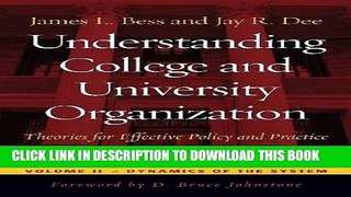 Collection Book Understanding College and University Organization: Theories for Effective Policy
