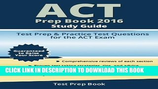Collection Book ACT Prep Book 2016 Study Guide: Test Prep   Practice Test Questions for the ACT Exam