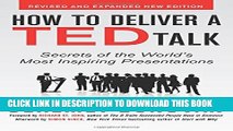 Collection Book How to Deliver a TED Talk: Secrets of the World s Most Inspiring Presentations,