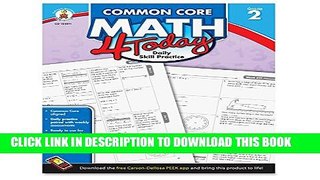 Collection Book Carson Dellosa Common Core 4 Today Workbook, Math, Grade 2, 96 Pages (CDP104591)