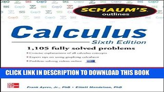 New Book Schaum s Outline of Calculus, 6th Edition: 1,105 Solved Problems + 30 Videos (Schaum s