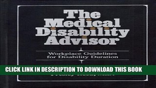 Collection Book The Medical Disability Advisor: Workplace Guidelines for Disability Duration