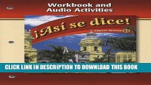 Collection Book Asi Se Dice!, Volume 2: Workbook And Audio Activities (Glencoe Spanish) (Spanish