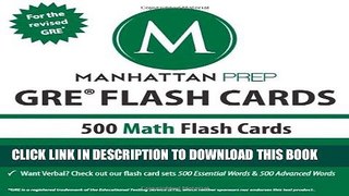 Collection Book 500 GRE Math Flash Cards (Manhattan Prep GRE Strategy Guides)