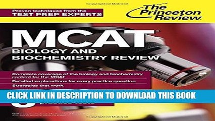 New Book MCAT Biology and Biochemistry Review: New for MCAT 2015 (Graduate School Test Preparation)