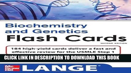 New Book Lange Biochemistry and Genetics Flash Cards 2/E (LANGE FlashCards)