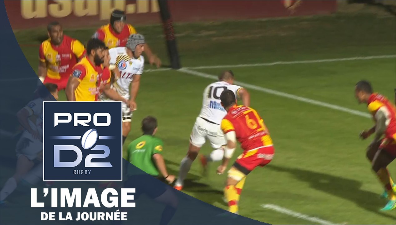 PRO D2, J1 | L’image du jour: l'essai de James pour Mont-de-Marsan face à Perpignan
