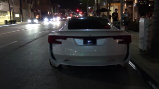 Will.i.am's Custom Wide Body Tesla S in Beverly Hills