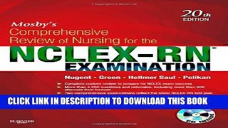 New Book Mosby s Comprehensive Review of Nursing for the NCLEX-RNÂ® Examination, 20e (Mosby s