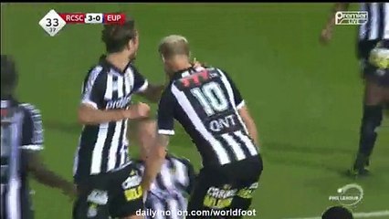 3-0 David Pollet Second Goal HD - Charleroi vs Eupen 26.08.2016 HD