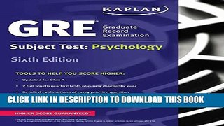 New Book GRE Subject Test: Psychology (Kaplan Test Prep)