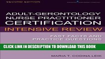 New Book Adult-Gerontology Nurse Practitioner Certification Intensive Review: Fast Facts and