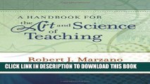 Collection Book A Handbook for the Art and Science of Teaching (Professional Development)