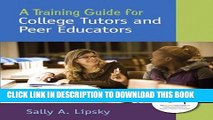 New Book A Training Guide for College Tutors and Peer Educators