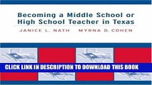 New Book Becoming a Middle School or High School Teacher in Texas