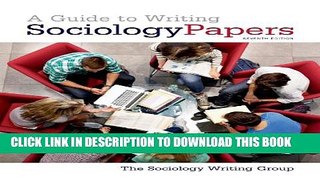 New Book A Guide to Writing Sociology Papers
