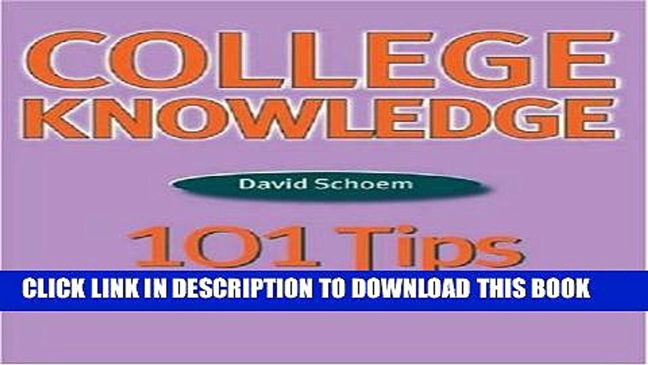New Book College Knowledge: 101 Tips